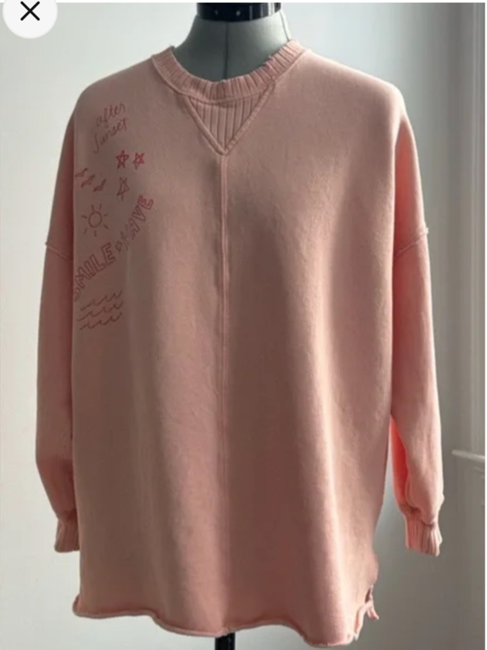 Aerie oversized Smile + Wave sweater XS